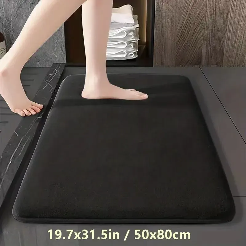 Tapis de bain absorbant antidérapant en velours corail 10