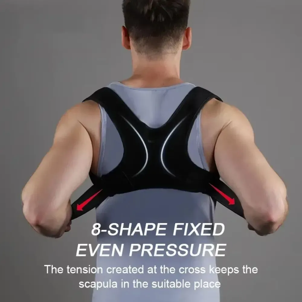 Correcteur de posture réglable avec support dorsal léger