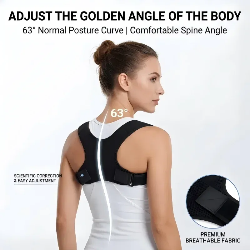 Correcteur de posture réglable avec support dorsal léger 4