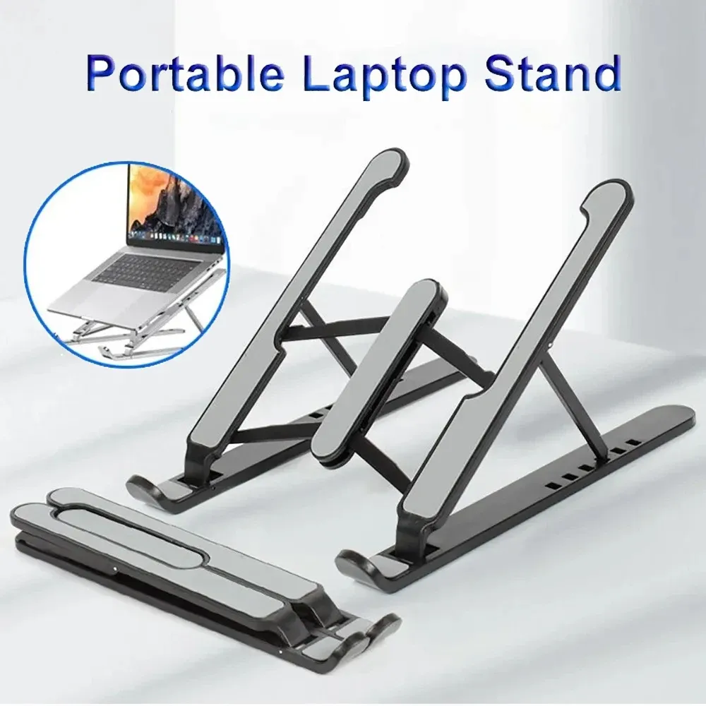 Support pliable pour ordinateur portable, réglable, base en alliage d'aluminium pour MacBook, accessoires pour ordinateur portable
