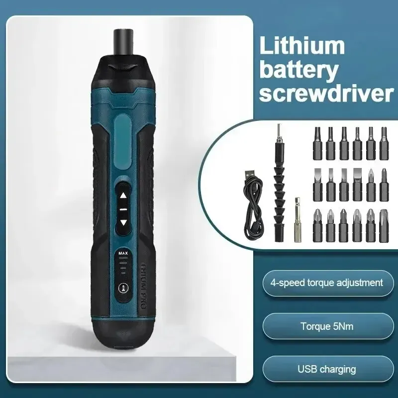 Mini tournevis électrique sans fil multifonction à couple réglable, 1300 mAh 5