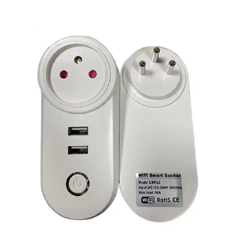 Prise connectée WiFi 16 A de type israélien, compatible application Tuya, pour Alexa et Google Home 6