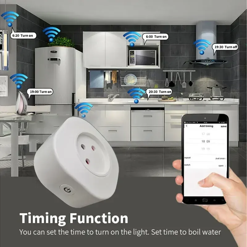 Prise intelligente Wi-Fi, Type 1, vue 3
