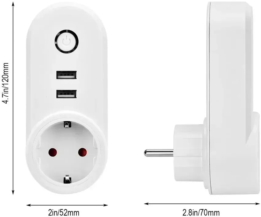 Prise intelligente Wi-Fi, Type 3, vue 5