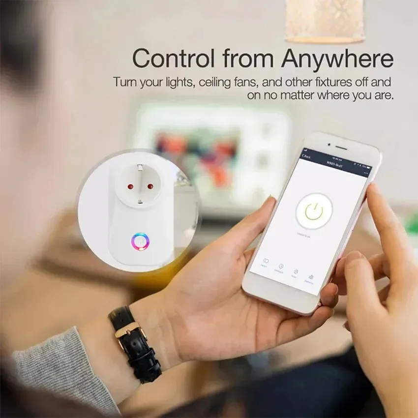 Prise intelligente Wi-Fi, Type 2 avec moniteur d'énergie, vue 2