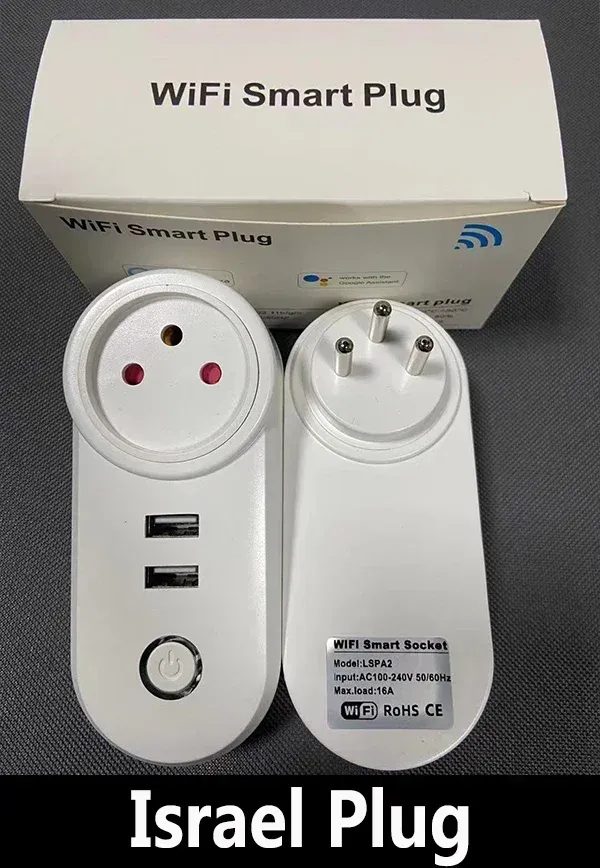 Prise connectée WiFi 16 A de type israélien, compatible application Tuya, pour Alexa et Google Home 7
