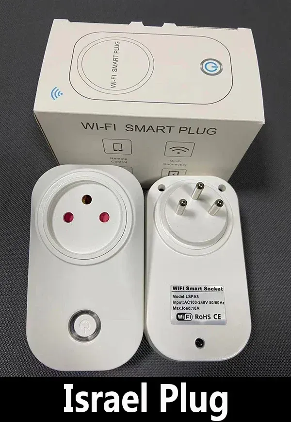 Prise connectée WiFi 16 A de type israélien, compatible application Tuya, pour Alexa et Google Home 9