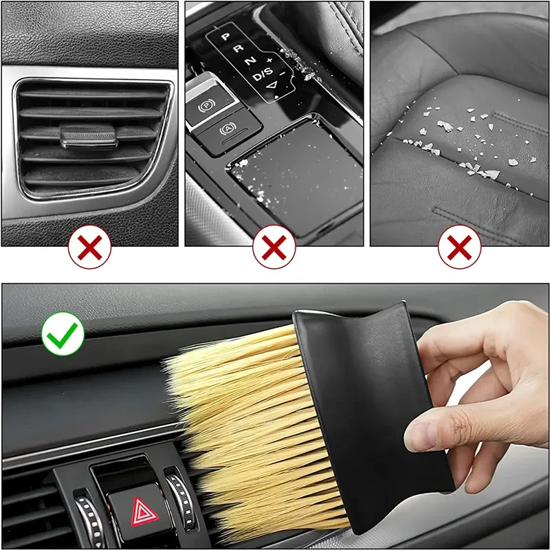 Utilisation de la brosse dans l'habitacle