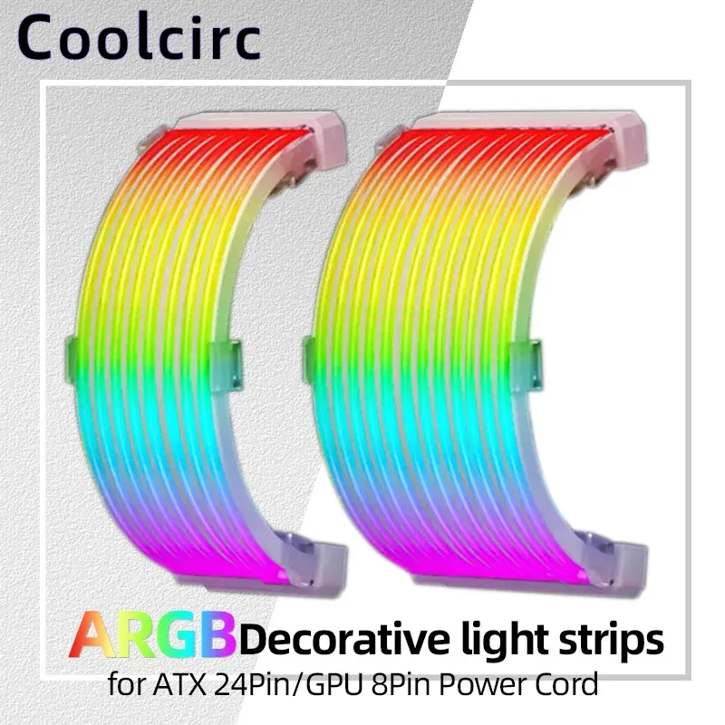Câble de synchronisation ARGB 5V 3 broches, 8/24 broches, câble d'extension d'alimentation pour carte mère, bande lumineuse LED flexible, kit de bricolage pour alimentation d'ordinateur 1