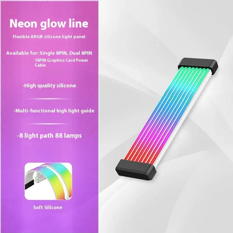 Câble de synchronisation ARGB 5V 3 broches, 8/24 broches, câble d'extension d'alimentation pour carte mère, bande lumineuse LED flexible, kit de bricolage pour alimentation d'ordinateur 8