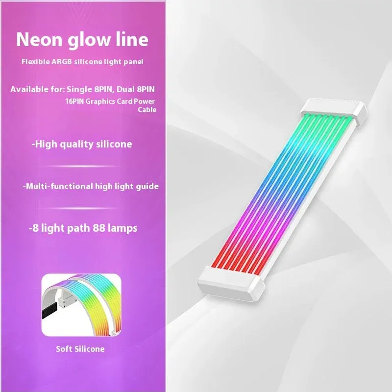 Câble de synchronisation ARGB 5V 3 broches, 8/24 broches, câble d'extension d'alimentation pour carte mère, bande lumineuse LED flexible, kit de bricolage pour alimentation d'ordinateur 9