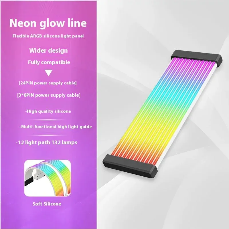 Câble de synchronisation ARGB 5V 3 broches, 8/24 broches, câble d'extension d'alimentation pour carte mère, bande lumineuse LED flexible, kit de bricolage pour alimentation d'ordinateur 6