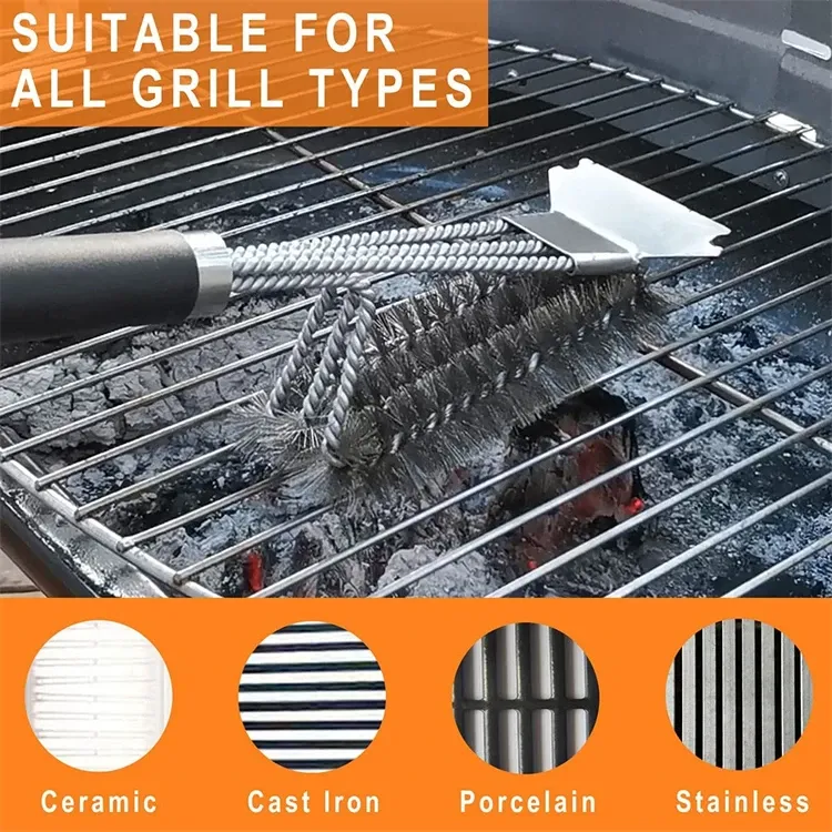 Brosse de nettoyage pour barbecue, nettoyage de grille