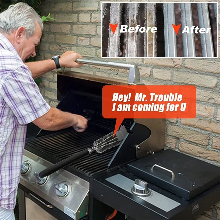 Brosse de nettoyage pour barbecue, utilisation quotidienne