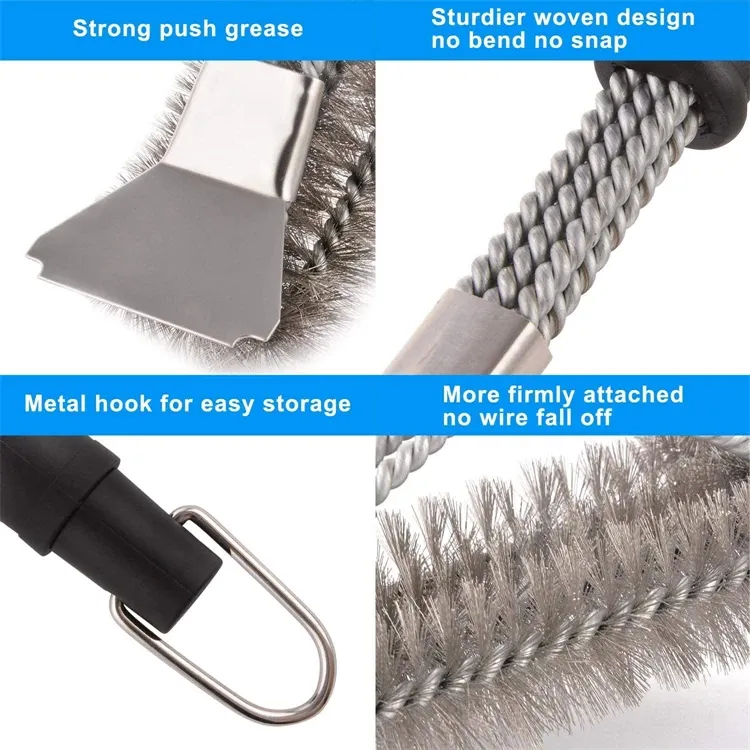 Brosse de nettoyage pour barbecue, finition