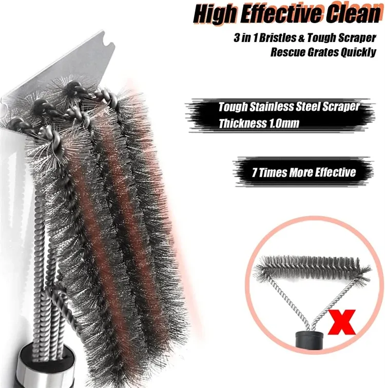 Brosse de nettoyage pour barbecue, ambiance cuisine extérieure
