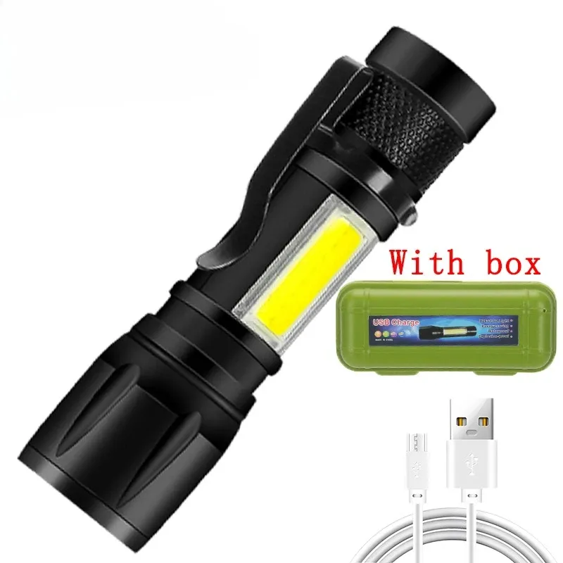 Lampe de poche LED rechargeable à zoom avec écran LCD, 3 modes d'éclairage, étanche et haute puissance 14