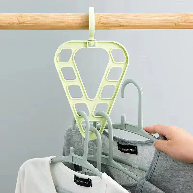 Cintres rotatifs T1 pour le rangement des vêtements, cintre multifonctionnel à neuf trous 2