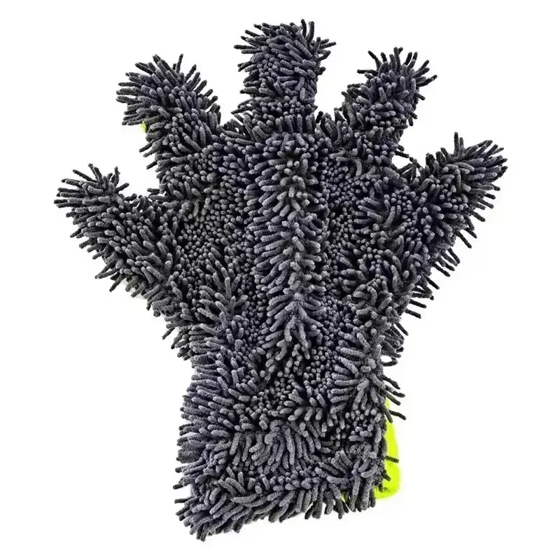 Lot de 2 gants de lavage pour voiture en microfibre double face, velours corail sans rayures 7
