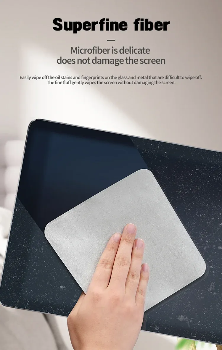 Nettoyage d'un écran de tablette en un geste