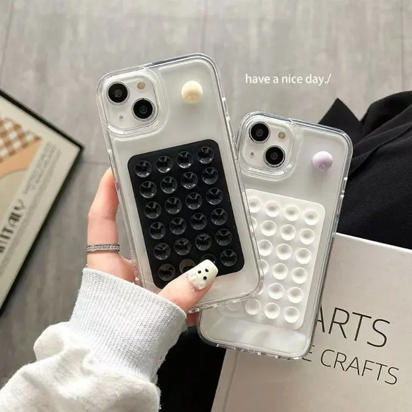 Support téléphone en silicone à ventouse carrée antidérapante, multifonctionnel, fixation adhésive simple face pour coque arrière - Image 1