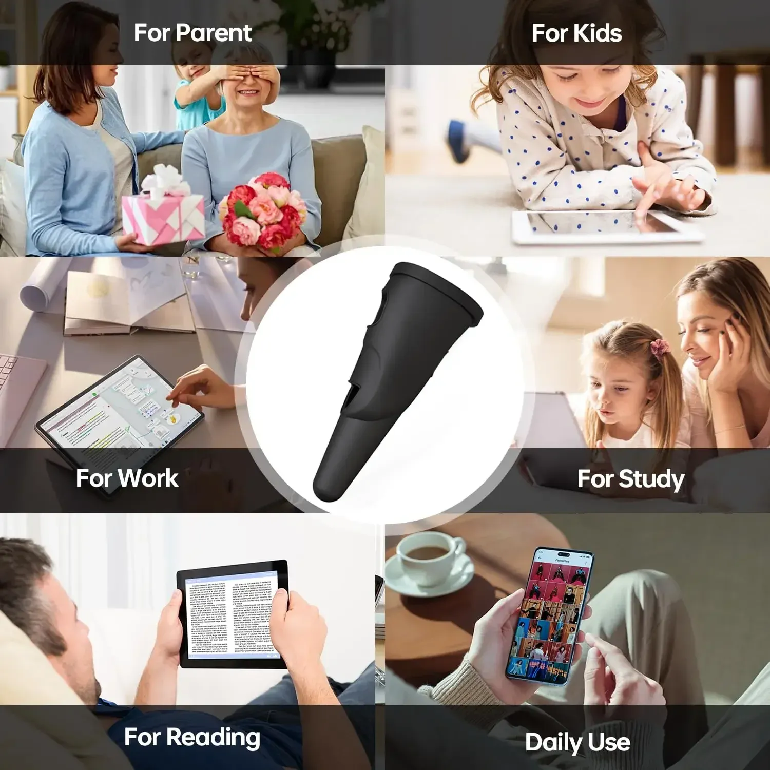 Stylet capacitif haute précision en silicone pour écran tactile, compatible tablettes et smartphones iPad, iPhone et Android 6
