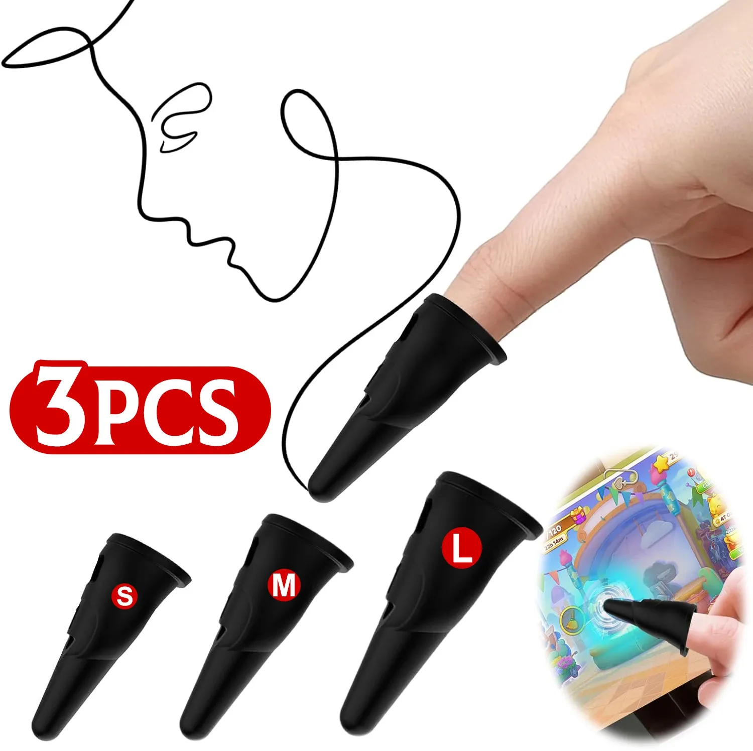 Stylet en silicone pour écran tactile, vue de présentation