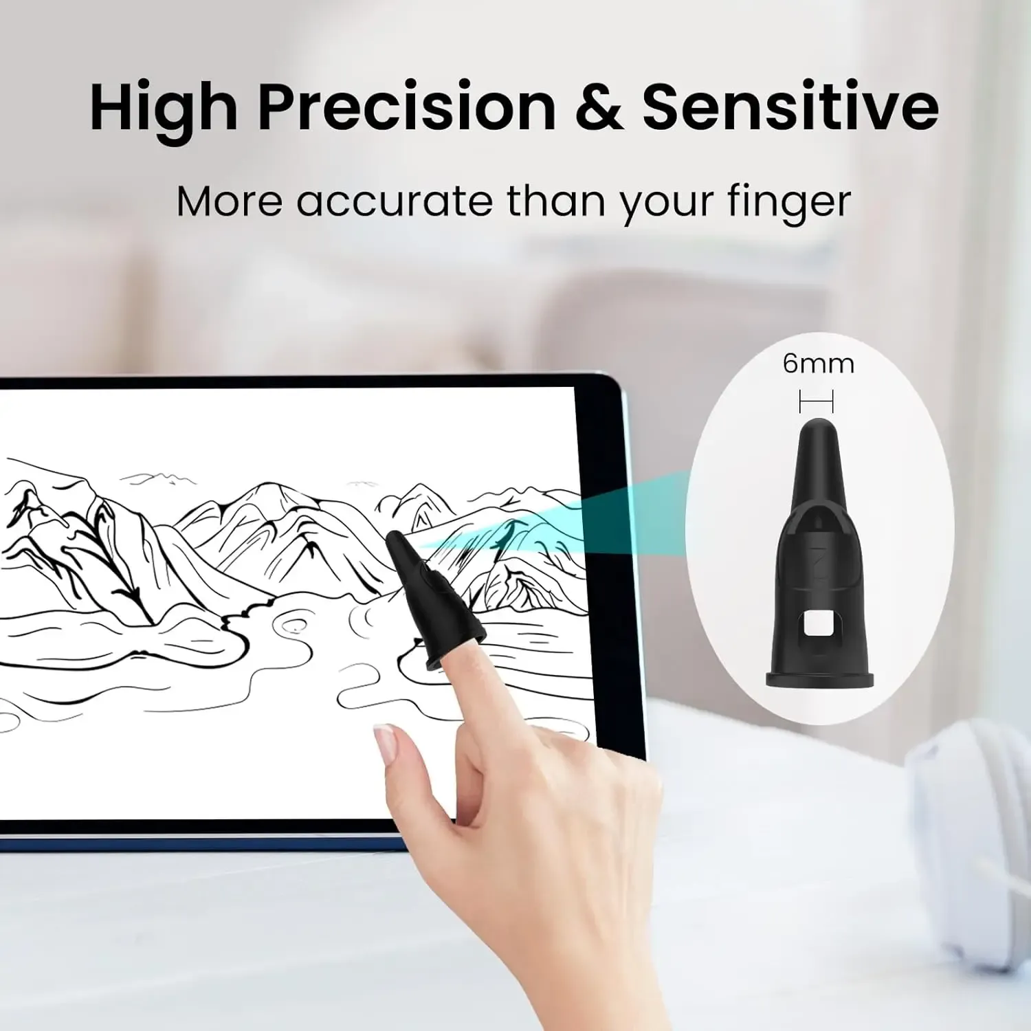 Détail du stylet en silicone pour écran tactile