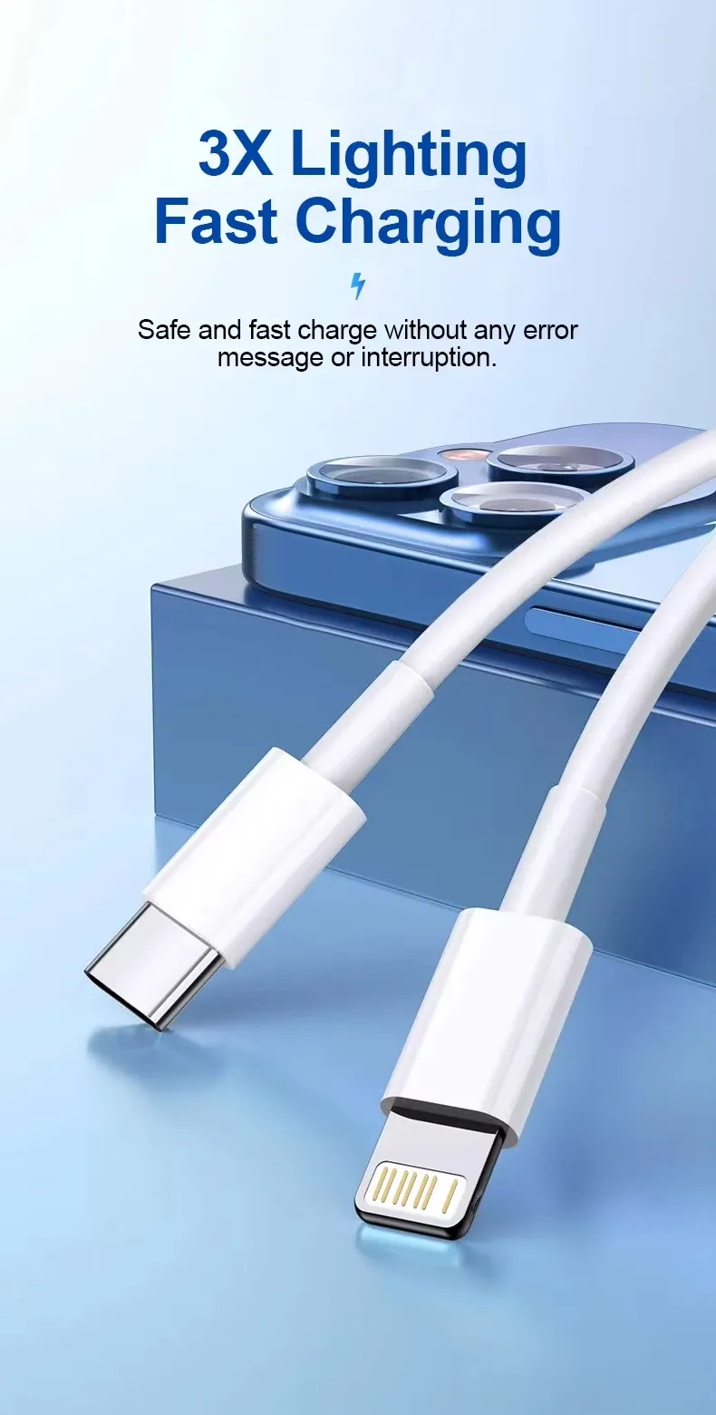 Câble USB-C vers Lightning certifié MFi
