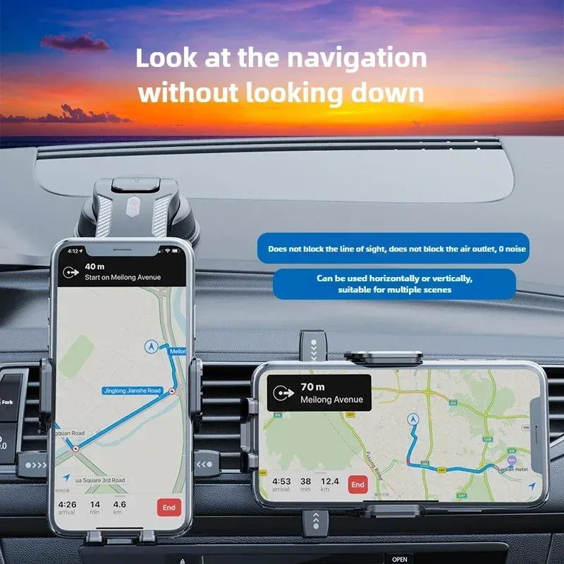 Support de téléphone universel à ventouse pour voiture, support de navigation intérieur stable, nouveau modèle 5