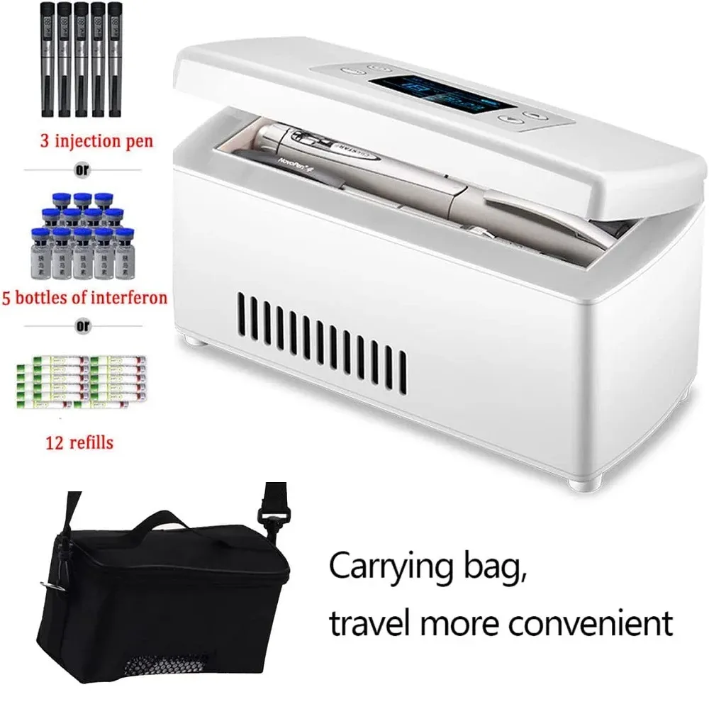 Refroidisseur d'insuline portable, boîte réfrigérée 2 à 18 °C pour médicaments, idéale pour les voyages et un usage domestique 3