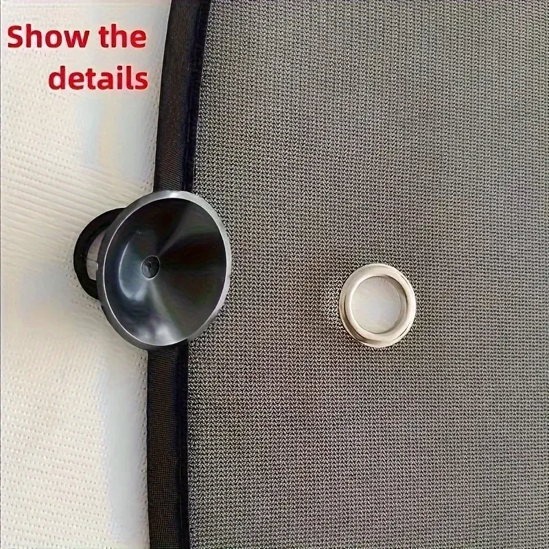 Pare-soleil de voiture pliable, détail du tissu