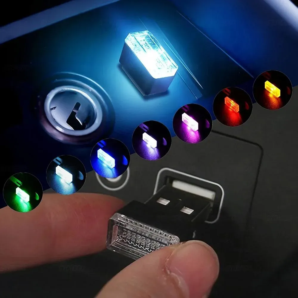 Mini lumière LED USB pour voiture, éclairage d'ambiance USB pour intérieur automobile, lampe décorative Plug and Play, éclairage de secours, lampe USB Stonego