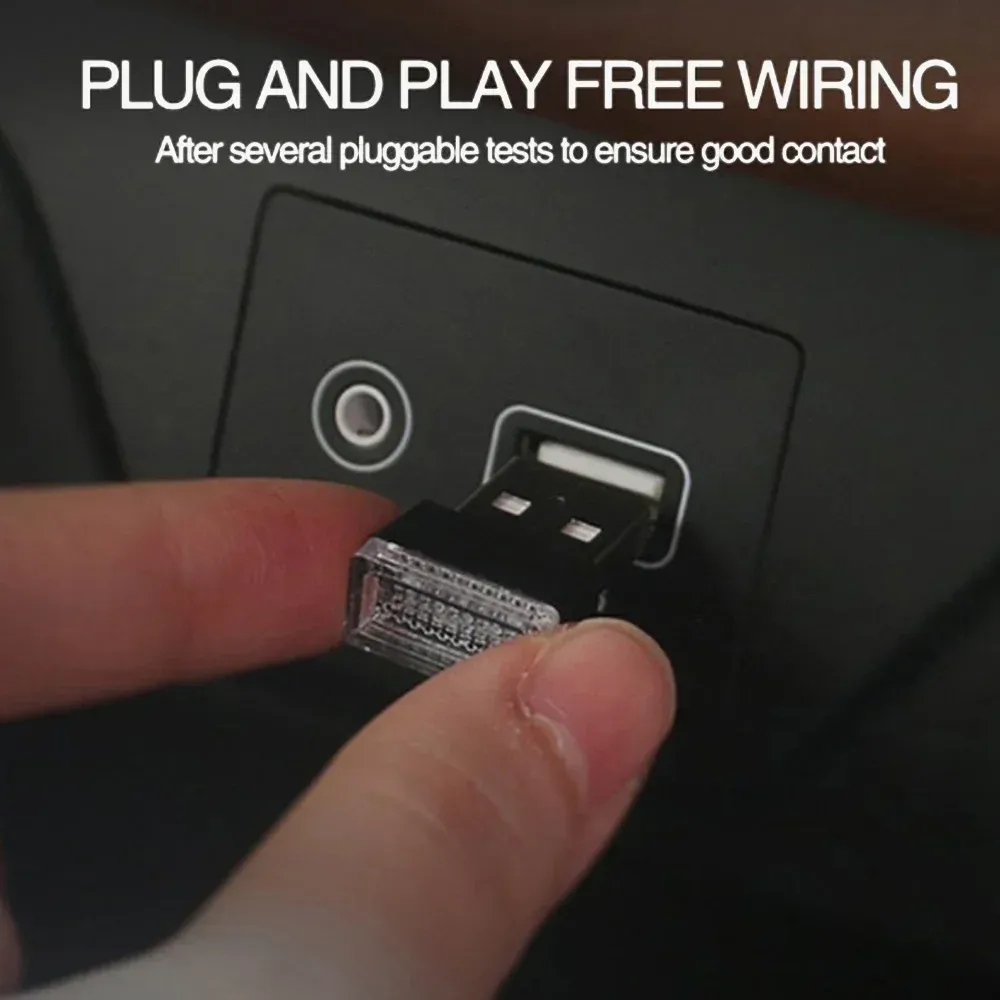 Mini lumière LED USB pour voiture, éclairage d'ambiance USB pour intérieur automobile, lampe décorative Plug and Play, éclairage de secours, lampe USB Stonego 5