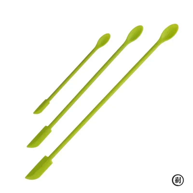 Ensemble de 3 grattoirs en silicone pour la cuisson, à double extrémité 2 en 1, avec mini flacon cosmétique et spatule à confiture 8