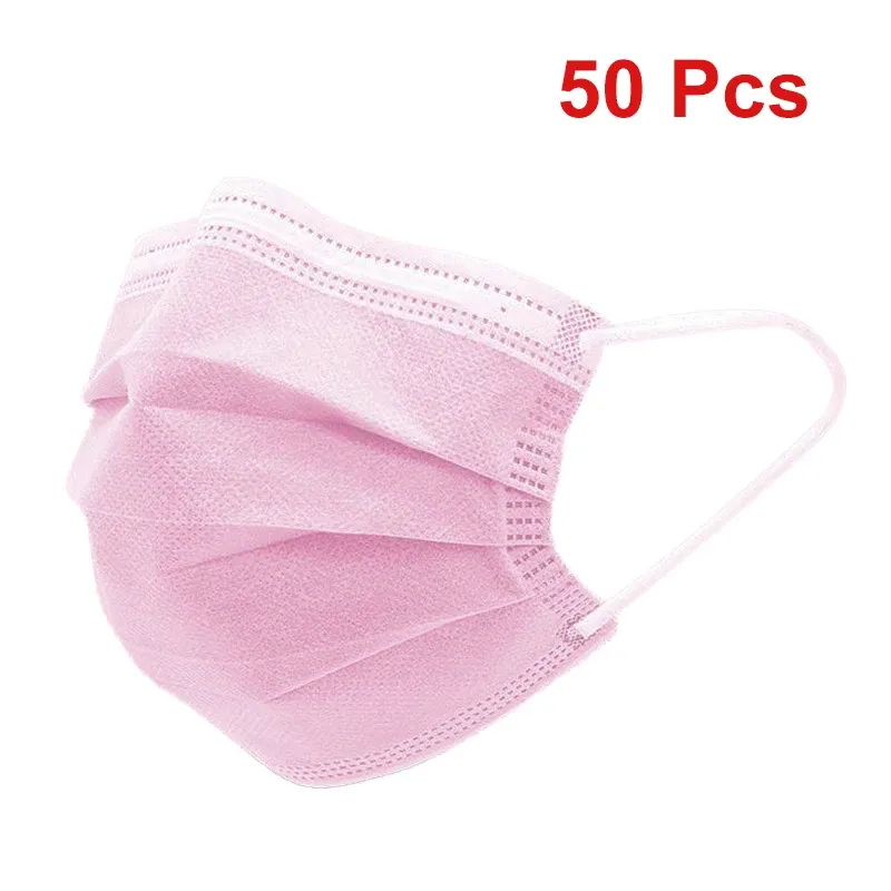 Masque jetable à 3 couches en tissu fondu-soufflé, avec élastiques auriculaires, anti-poussière, noir 7