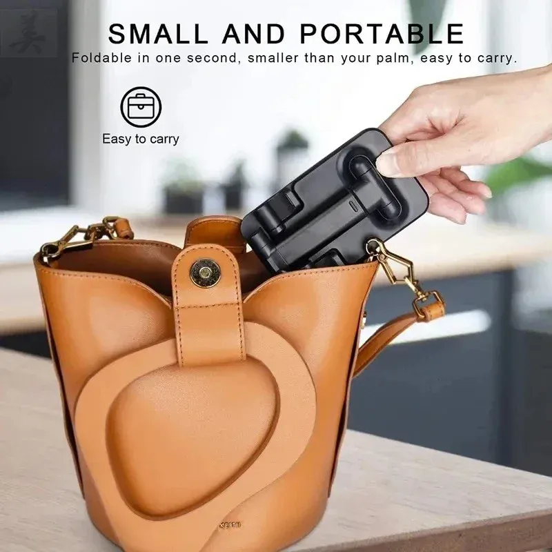 Support de téléphone pour bureau, vue latérale