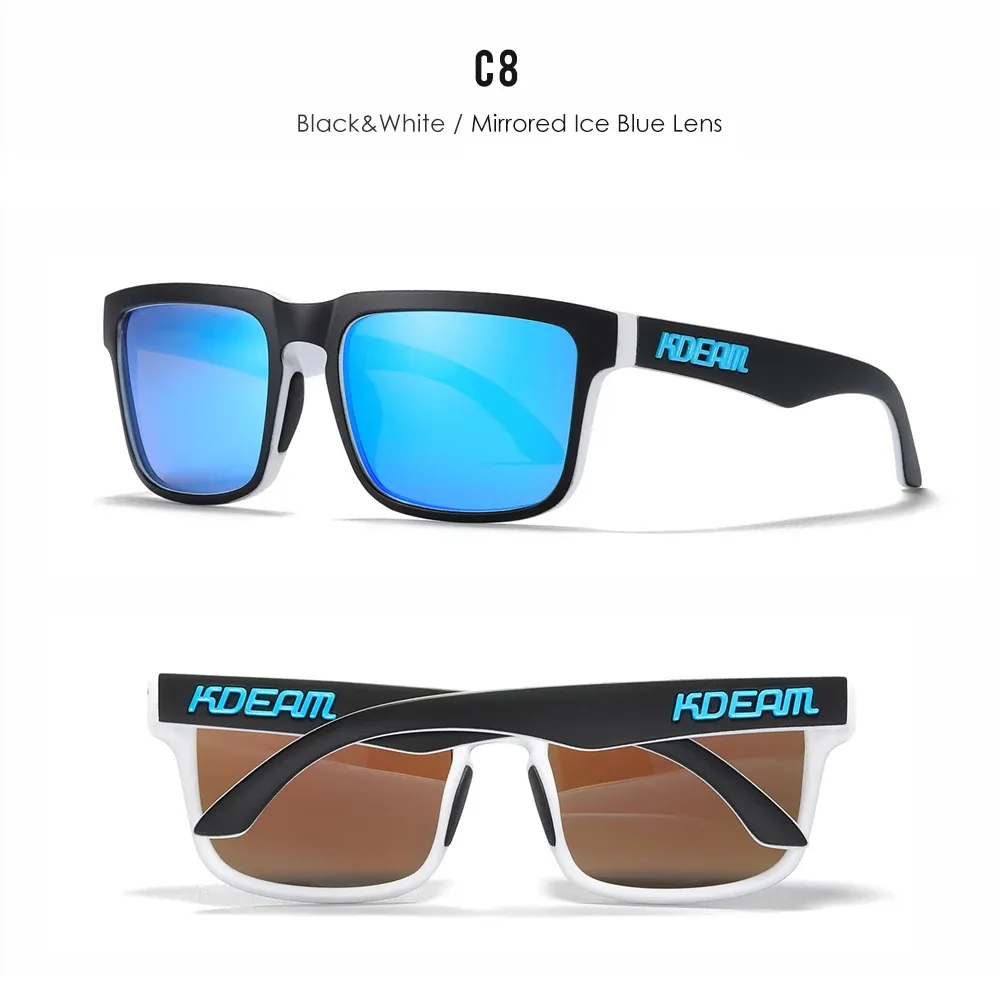 Lunettes de soleil polarisées unisexes KDEAM, pour la pêche, la conduite et les activités de plein air 34
