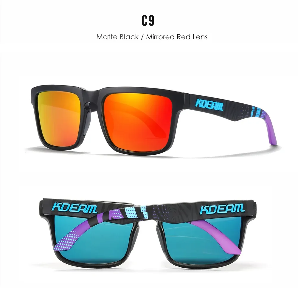 Lunettes de soleil polarisées unisexes KDEAM, pour la pêche, la conduite et les activités de plein air 36