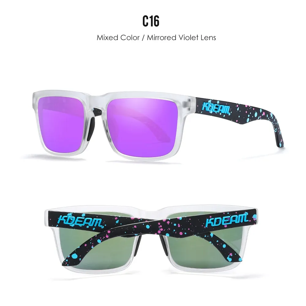 Lunettes de soleil polarisées unisexes KDEAM, pour la pêche, la conduite et les activités de plein air 12