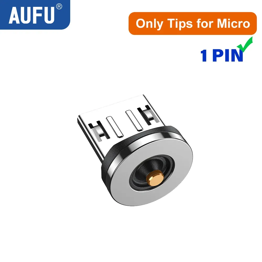 AUFU Câble de charge magnétique 3 en 1 rotatif à 540°, USB-C, Micro USB et Lightning, compatible iPhone, Xiaomi, Samsung et Huawei 17