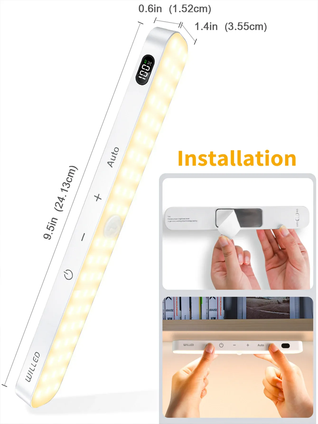 Wait, the title is already in French. Translating it to clean, professional French means condensing the spammy keyword stuffing into a natural product name.

Veilleuse LED sans fil à détecteur de mouvement pour armoire, rechargeable, 60 LEDs, lumière chaude, avec écran de batterie et commande tactile 5