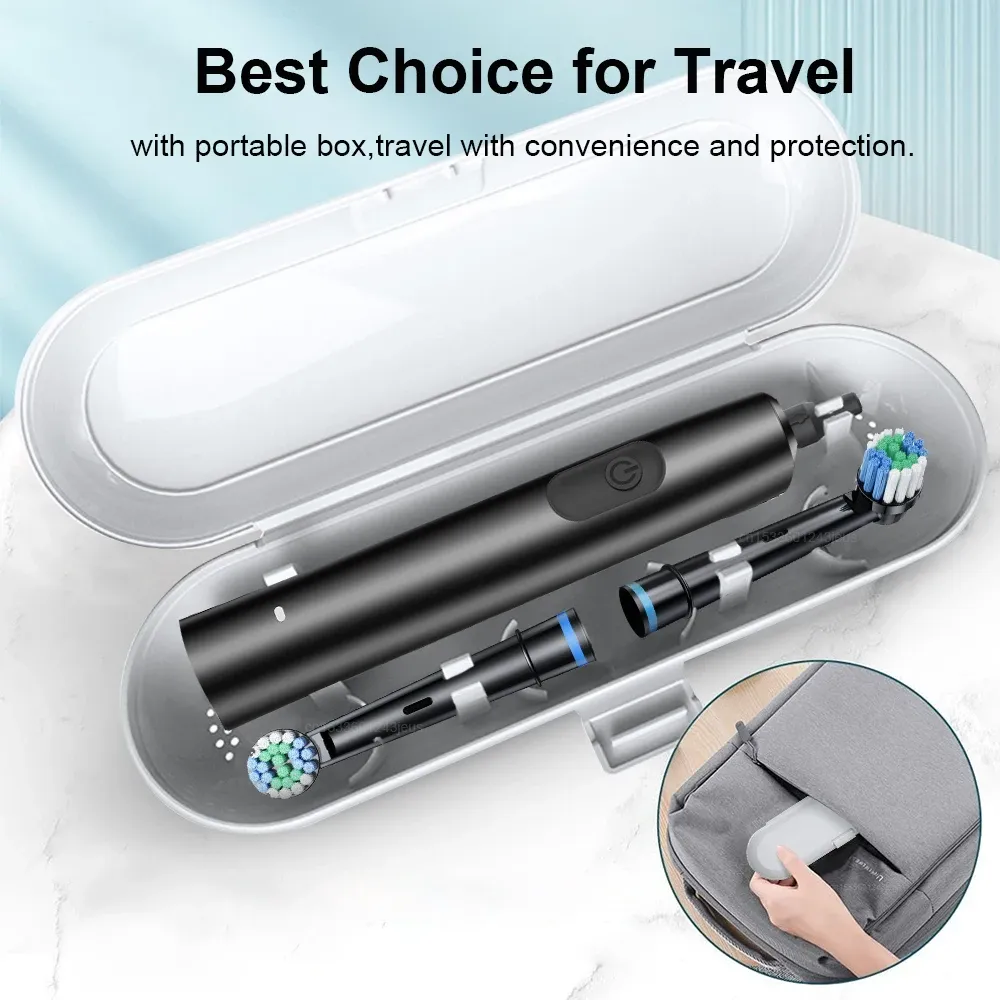 Brosse à dents électrique rotative, nettoyage en profondeur et blanchiment des dents pour adultes, avec 4 à 8 têtes de rechange 6