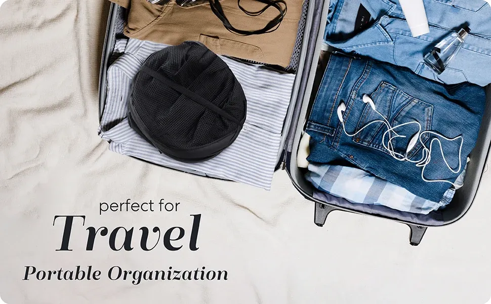 Panier à linge pop-up en maille dans un intérieur