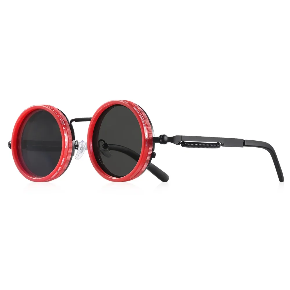 CRIXALIS Lunettes de soleil rondes polarisées ND9 à gradation réglable, style rétro punk, mixte, protection UV400 8
