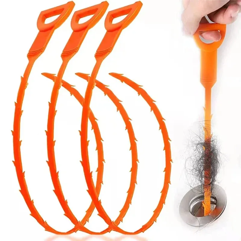 Crochet de dragage pour cheveux, outil de débouchage pour canalisations et éviers, déboucheur de siphon, crochet pour évacuation de toilettes, fournitures de nettoyage - Image 1