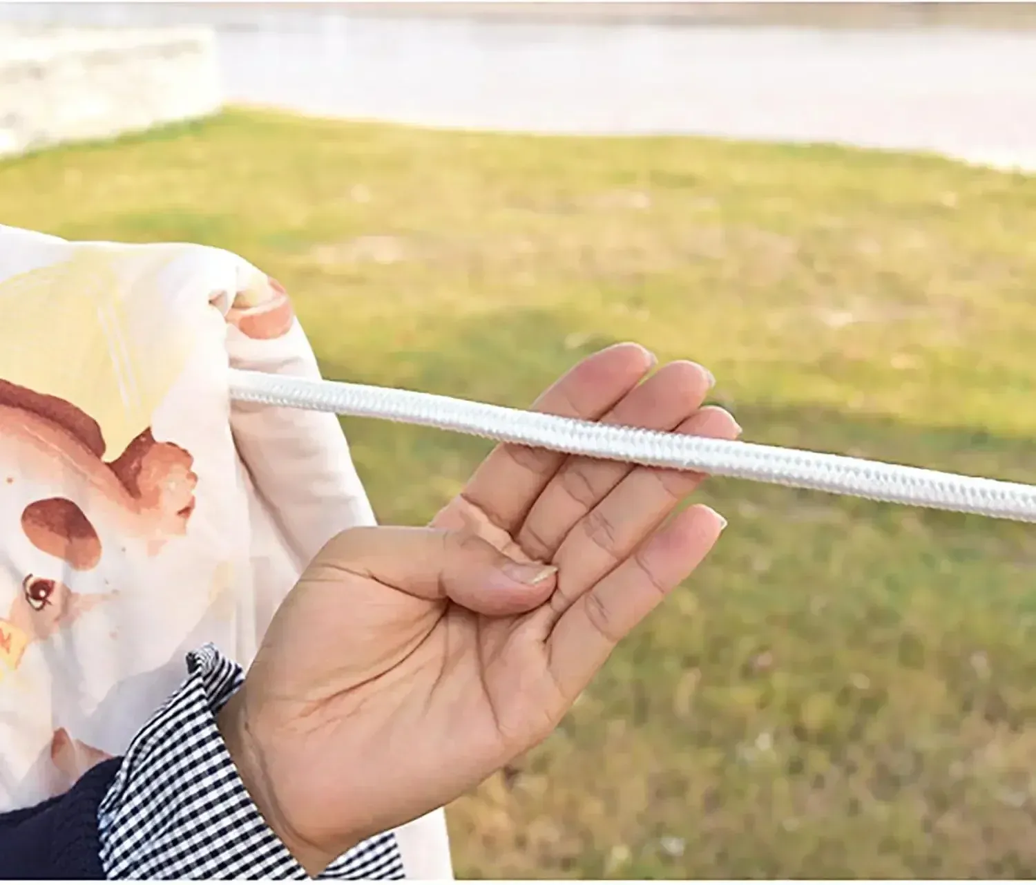 Corde à linge utilisée pour le séchage du linge