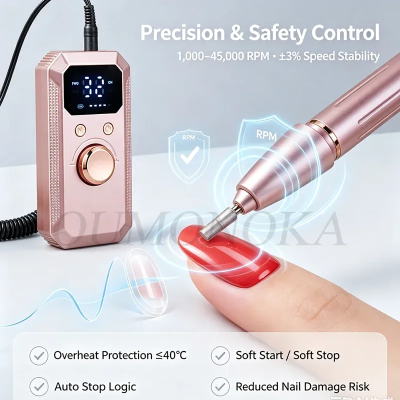 Kit professionnel de manucure avec ponceuse électrique à ongles et accessoires 2