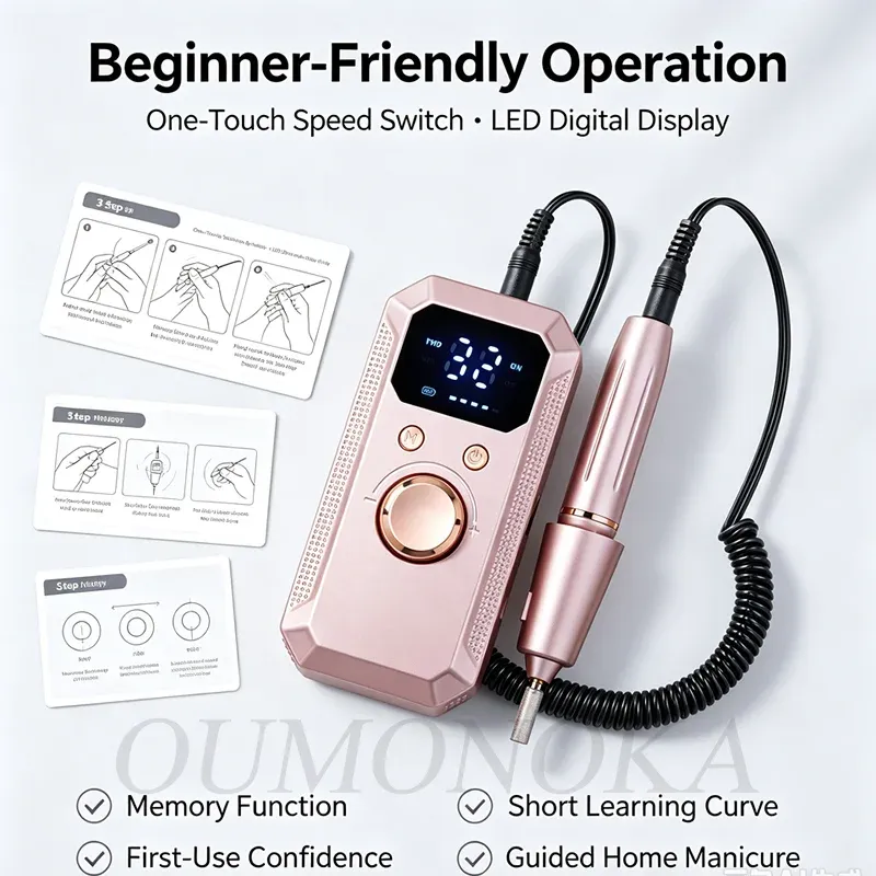 Kit professionnel de manucure avec ponceuse électrique à ongles et accessoires 5