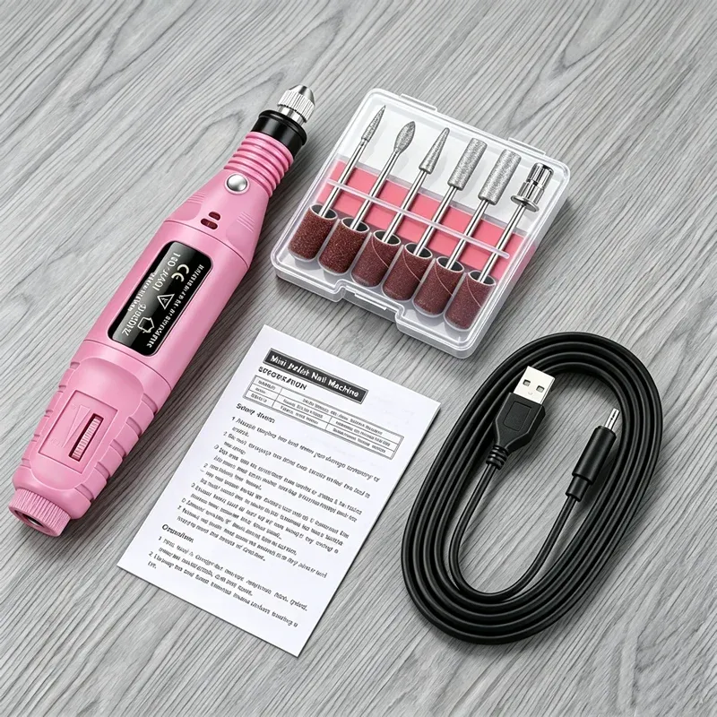 Kit professionnel de manucure avec ponceuse électrique à ongles et accessoires 7